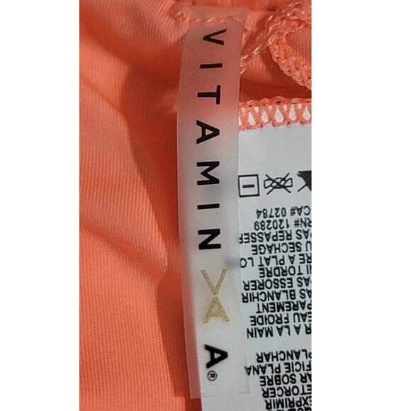 Vitamin A Luciana Striped EcoRib Reversible Bikini Swim Bottom Day Glow 12 NEW - Picture 4 of 7